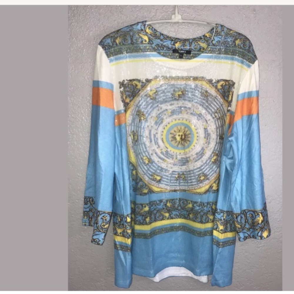 TESORO MODA Top Long Sleeve Shirt Women’s Large